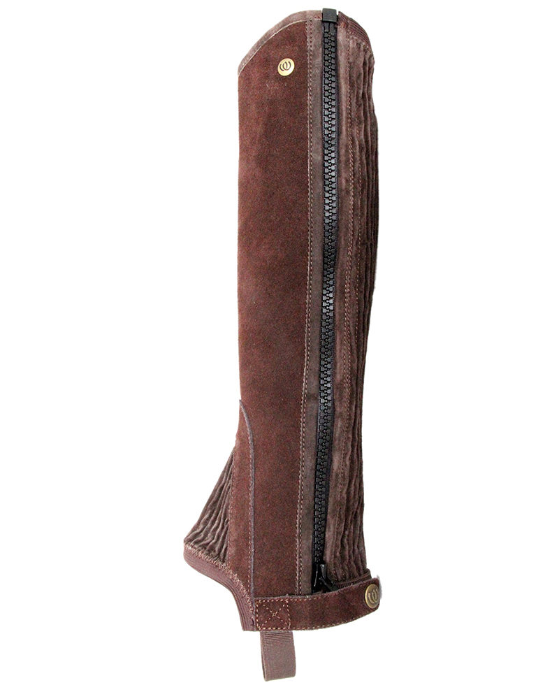 HW201 Universal Half Chaps (suede) - Chocolate